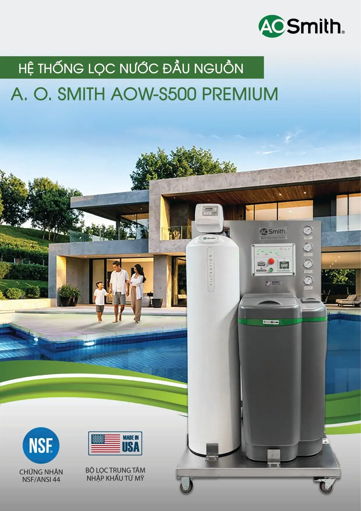 Hệ thống lọc nước đầu nguồn AOW-S500 PREMIUM