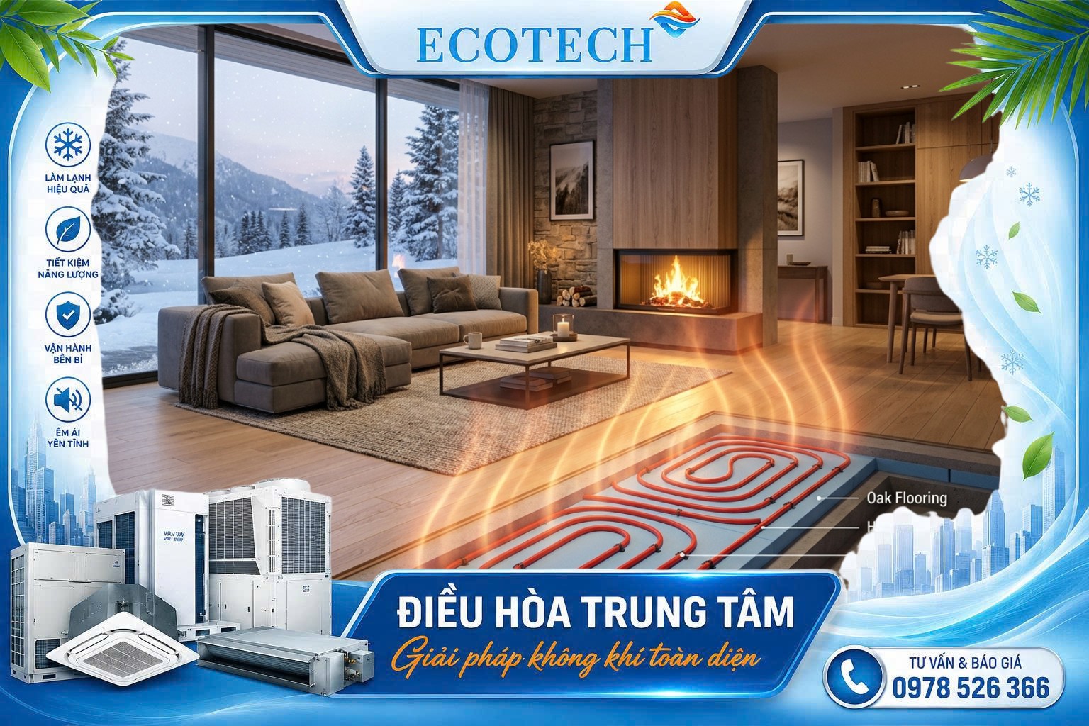 Tư Vấn Thi Công Hệ Thống Sưởi Sàn Cao Cấp Cho Biệt Thự Trọn Gói